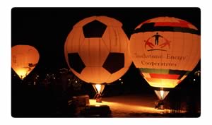 The Night Glow will delight spectators each evening at the Touchstone Energy Balloon Festival.