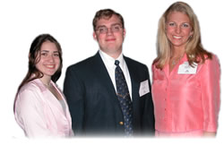 From left, Melissa Delgado, Youth Tour alternate; Kyle Borst, winner; and Angelanell Dees, winner